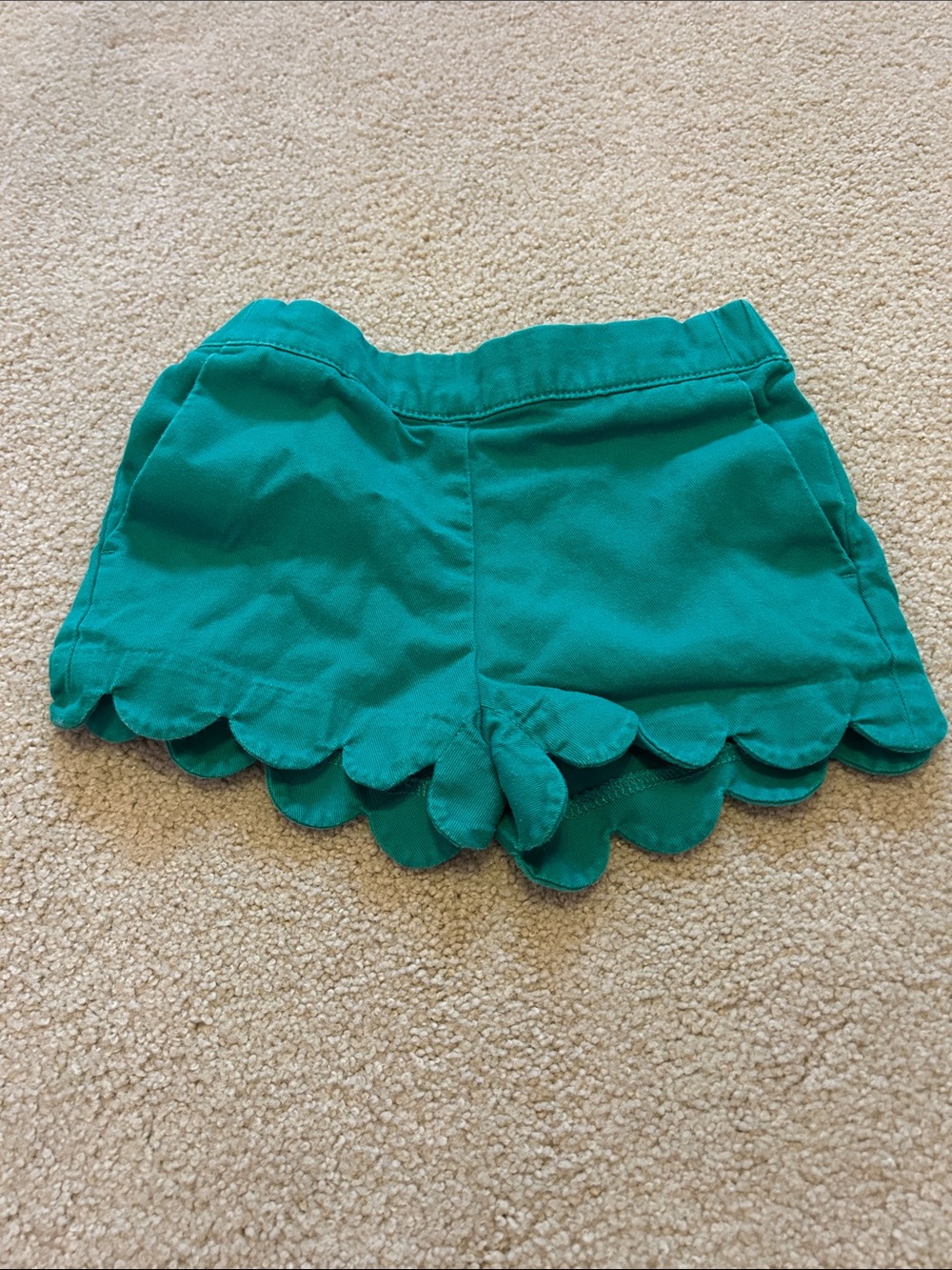 Crewcuts Teal Scallop Hem High Waist Shorts